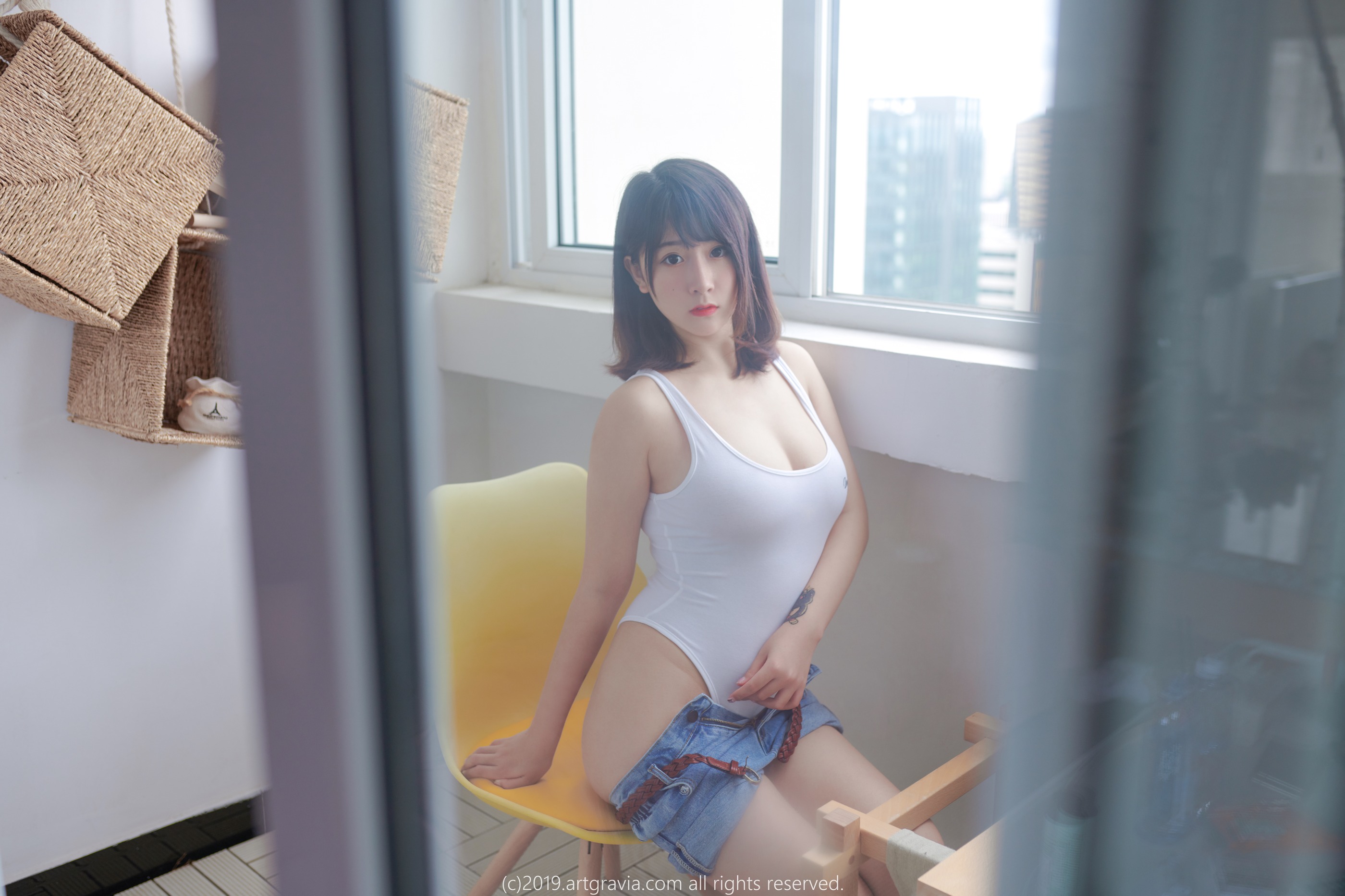 图片[1]-猫九酱 – NO.030 [ARTGRAVIA]猫九酱Sakura 高叉连体衣齐逼小短裙[61P]-XikXak